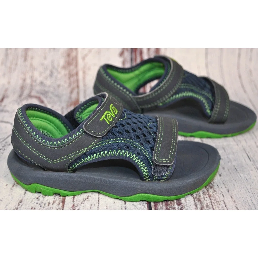 TEVA Kids Psyclone XLT Sporty Mesh Water Sandals Shoes Toddler 7 H&L BLUE/GREEN